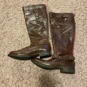 Brown riding boots